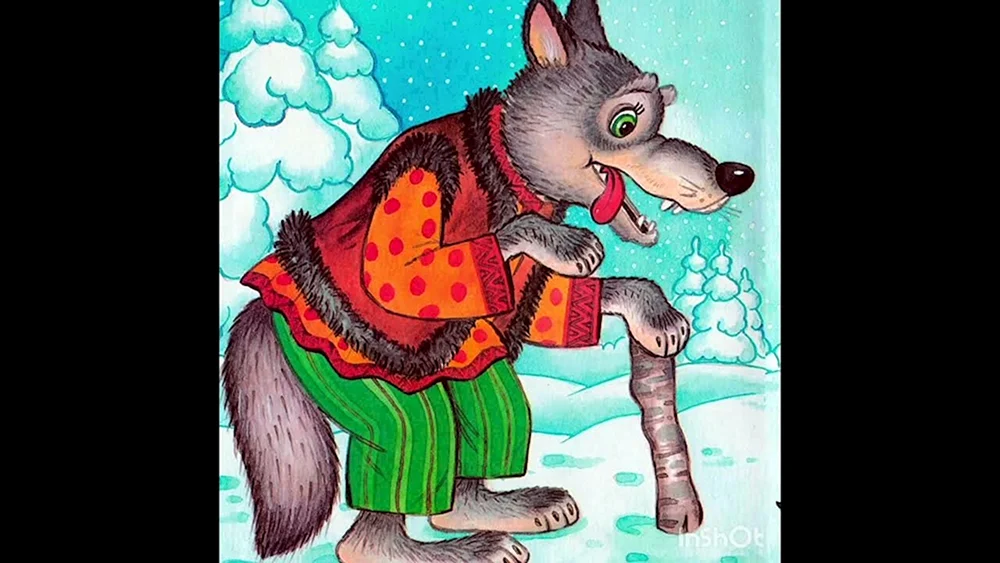 Lisichka Schwester und grauer Wolf