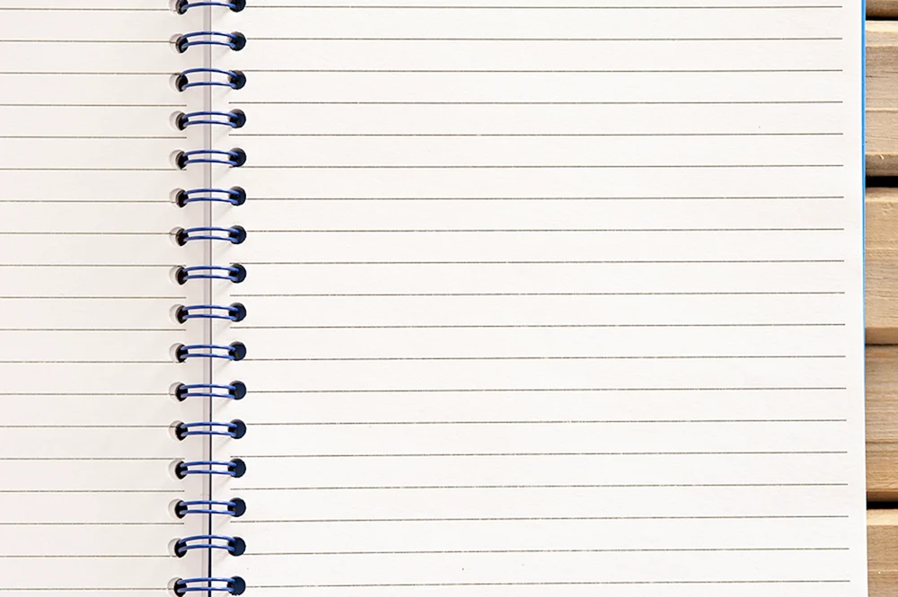 Linearer Notizbuchbogen