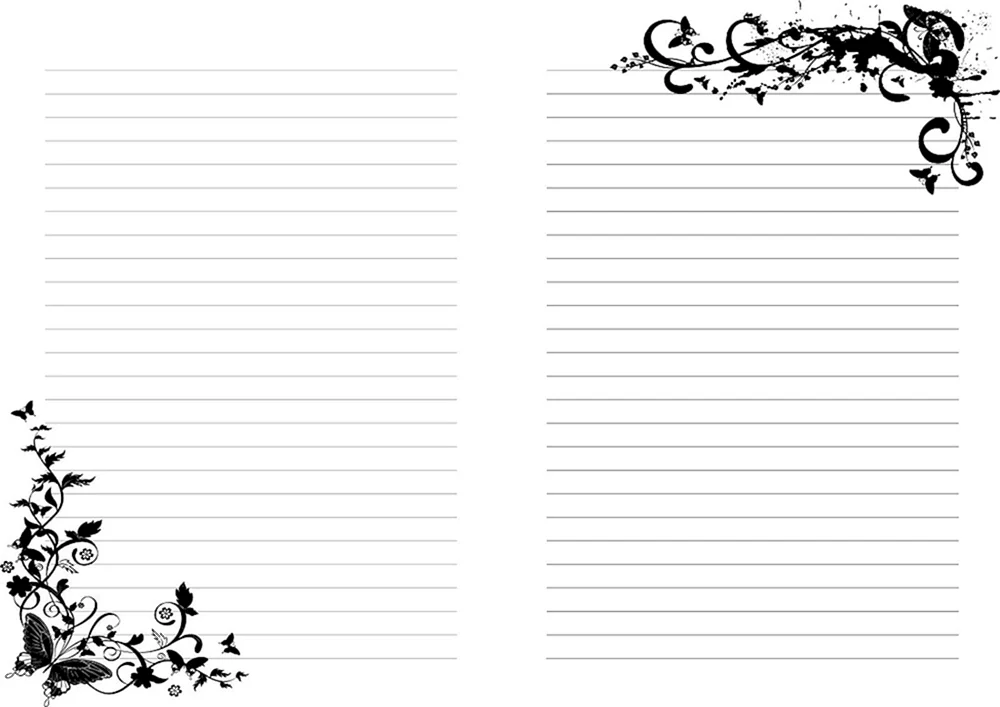 Gefüttertes Notizblockblatt
