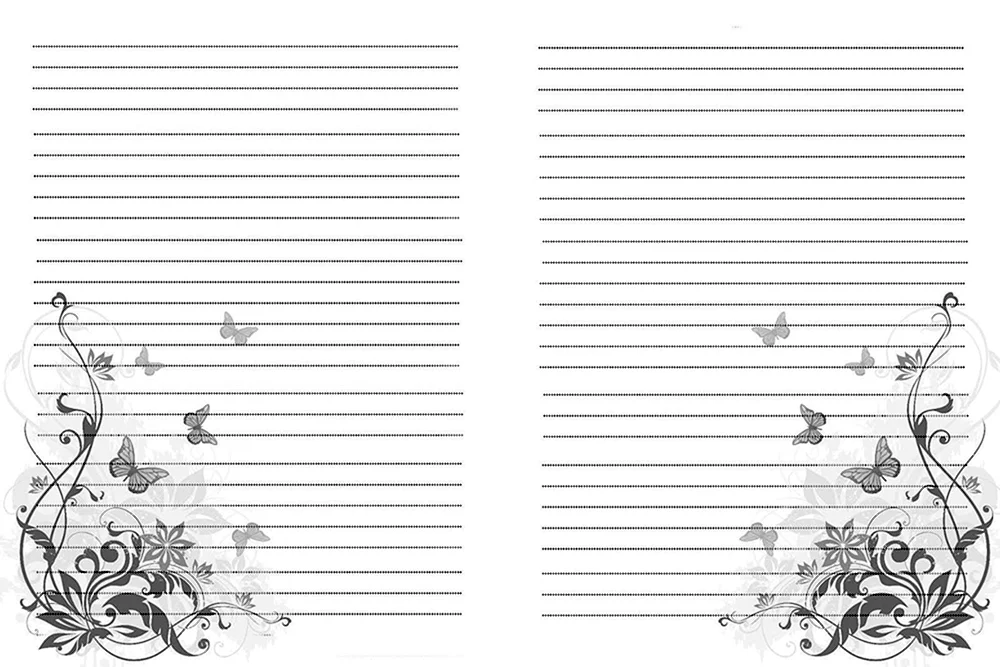 Gefüttertes Notizblockblatt. Notizblock