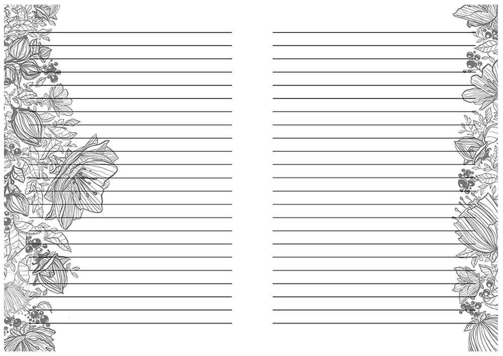 Gefüttertes Notizblockblatt