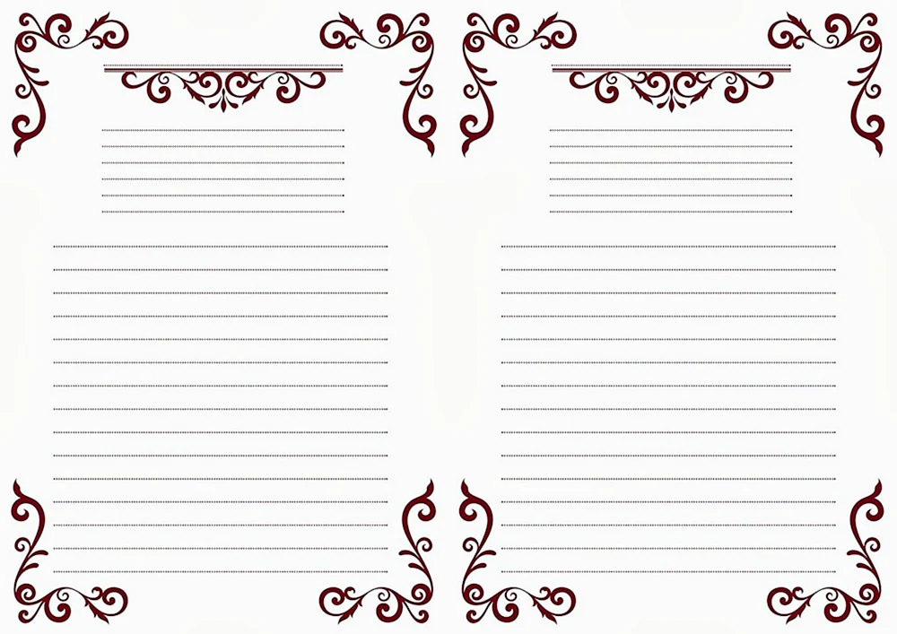Halb liniertes A4 Blatt