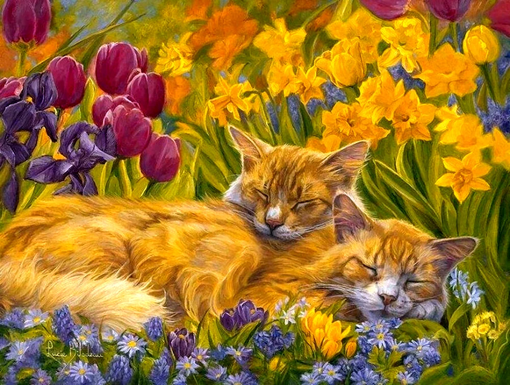 Malereien von Irina Garmashova Katzen