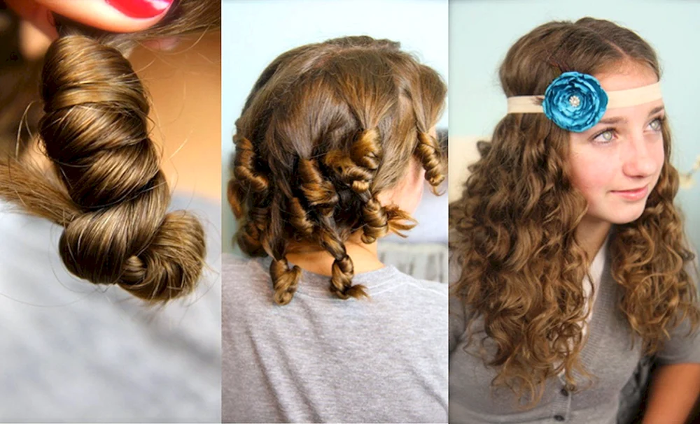 Locken ohne Lockenwickler und Lockenstab