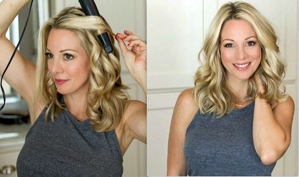 Lange Locken mit dem Glätteisen