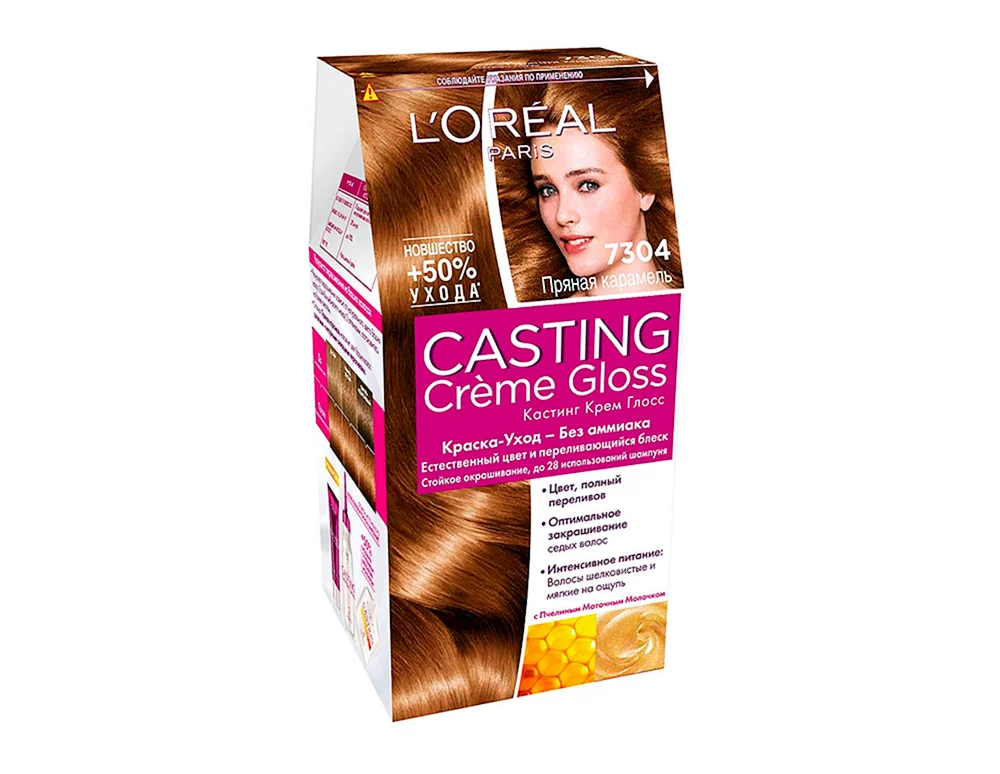 LOreal Paris Haarfärbemittel casting Creme Gloss 7. 304 würziges Karamell
