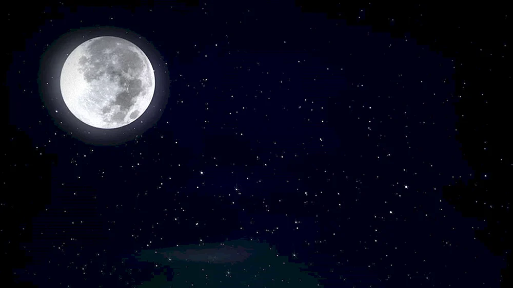 Mond und Sterne