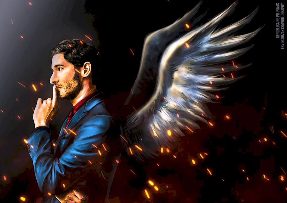 Lucifer Morningstar mit Flügeln