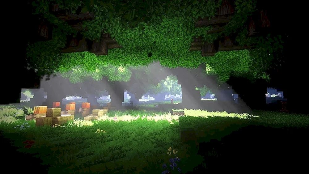 Maincraft Hintergrund mit Shadern