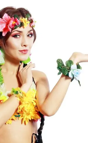 Make-up für Hawaii-Party