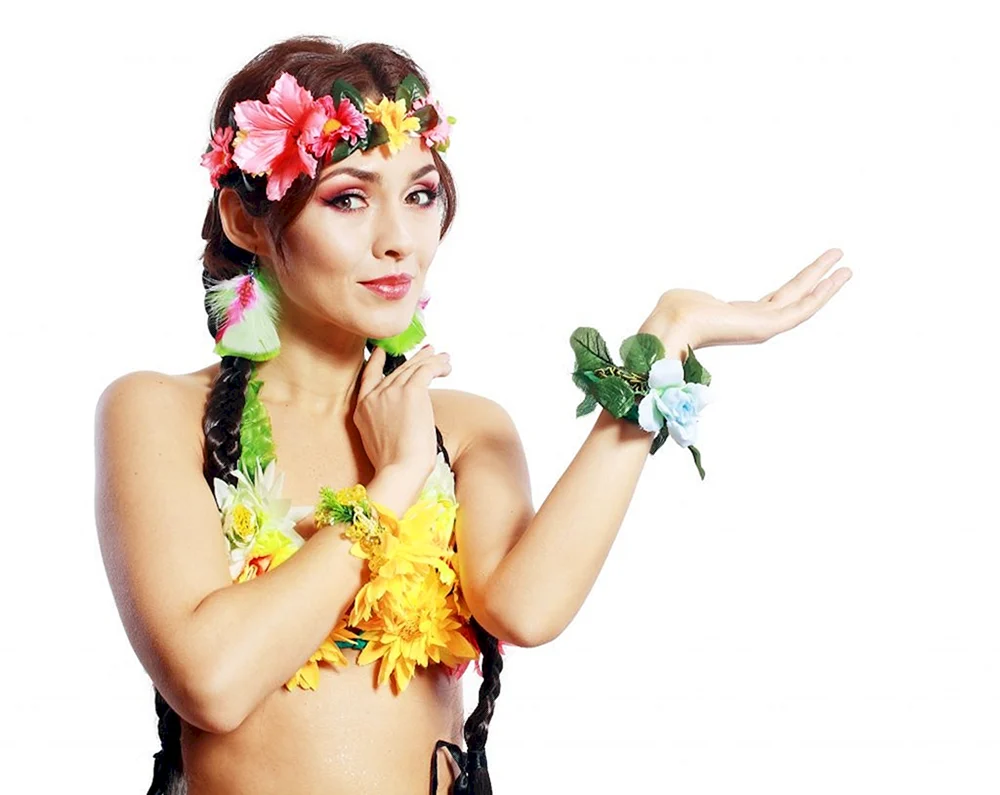 Make-up für Hawaii-Party