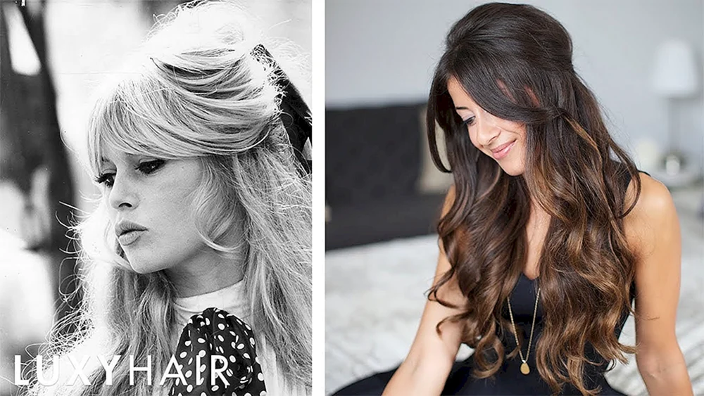 Malvinka Frisur mit losem Haar und Zopf