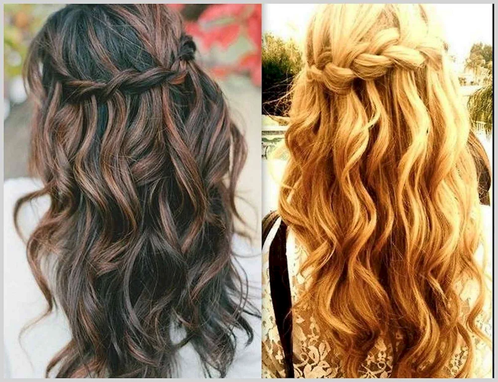 Blond mit langen Haar