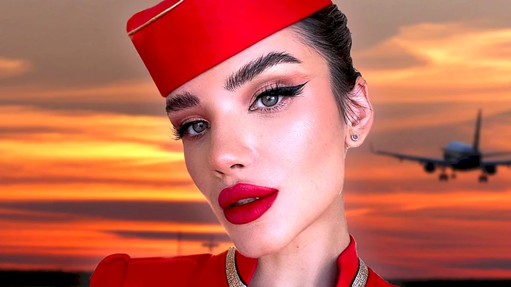 Maria Achmadullina Aeroflot Stewardess