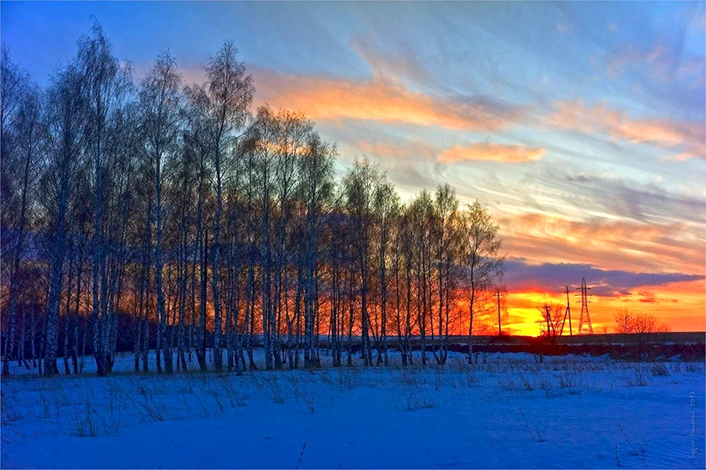 Frühlings-Sonnenuntergang
