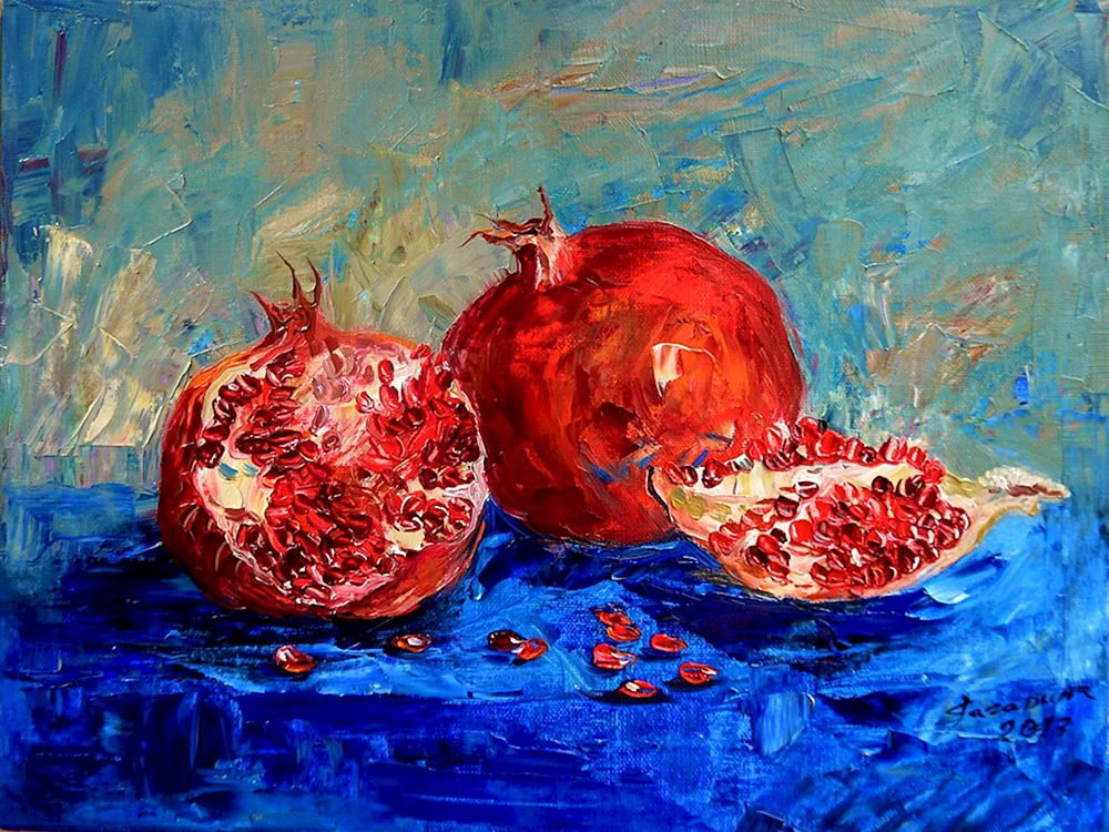 Martiros Manukyan Stillleben mit Granatäpfeln