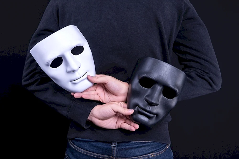 Anonyme Neon-Moschus-Maske