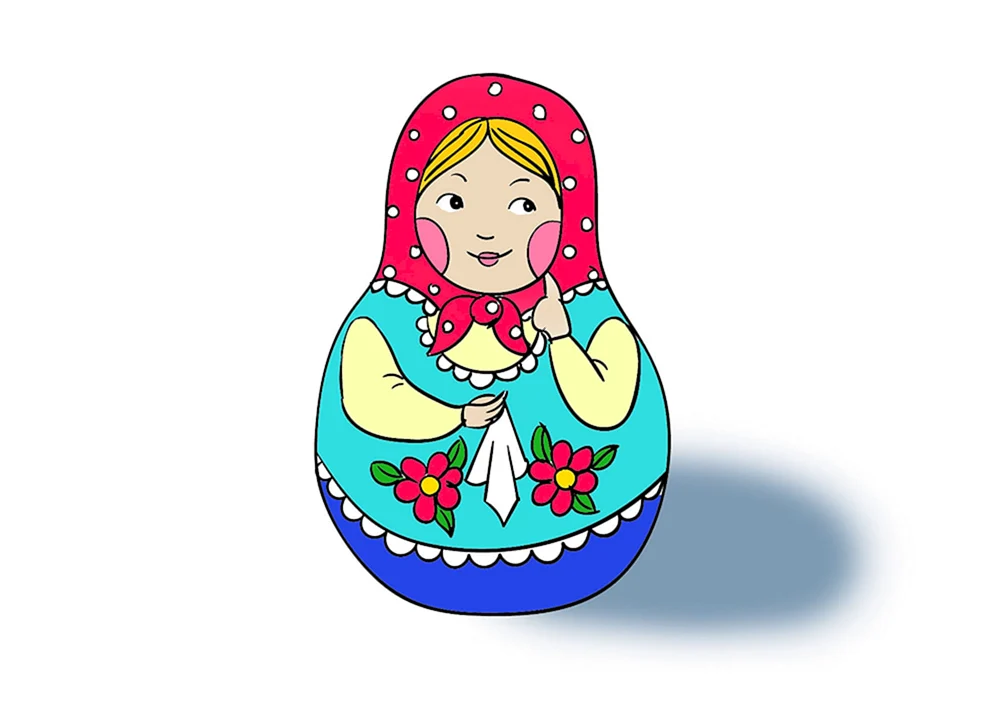Polchow-Maidan Matrjoschka-Puppe zum Ausmalen