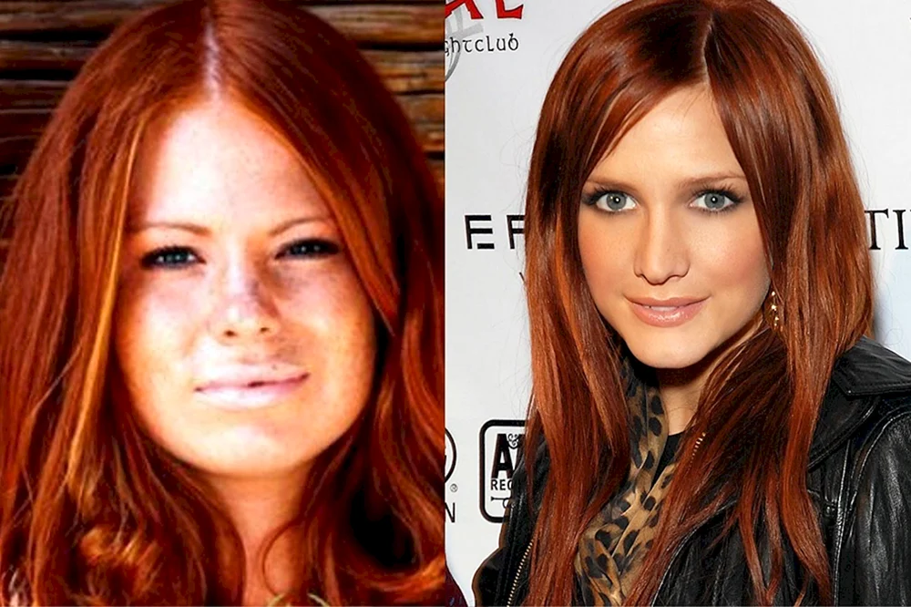 Karamellbraune Haarfarbe