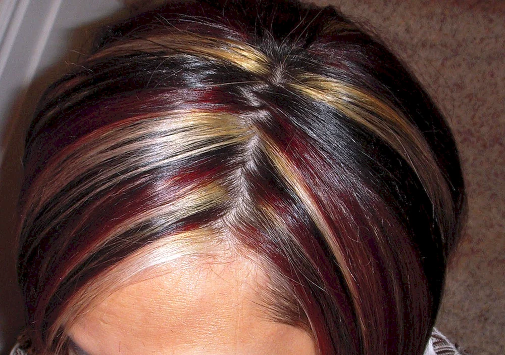 Vielleicht Melange auf braunem Haar