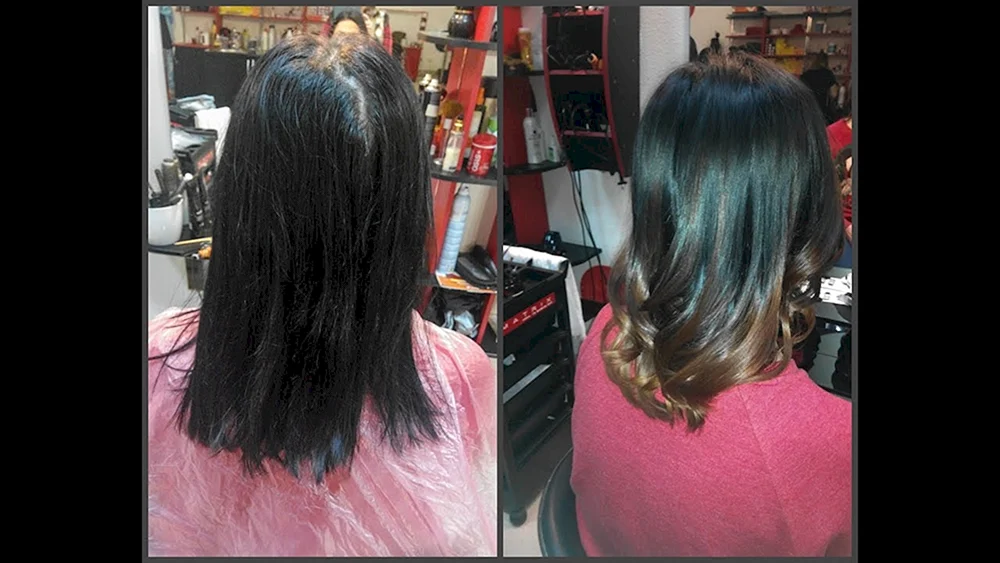 Schwarze Haarfärbung