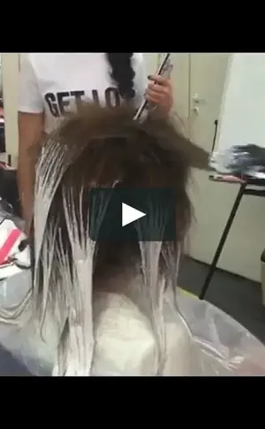Balayage-Färbung mit Überkämmen