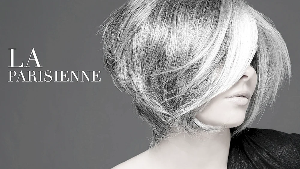 Graue Haarfarbe für kurzes Haar