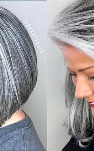 Graues Haar färben