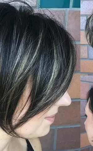 Dunkle Haare kurz