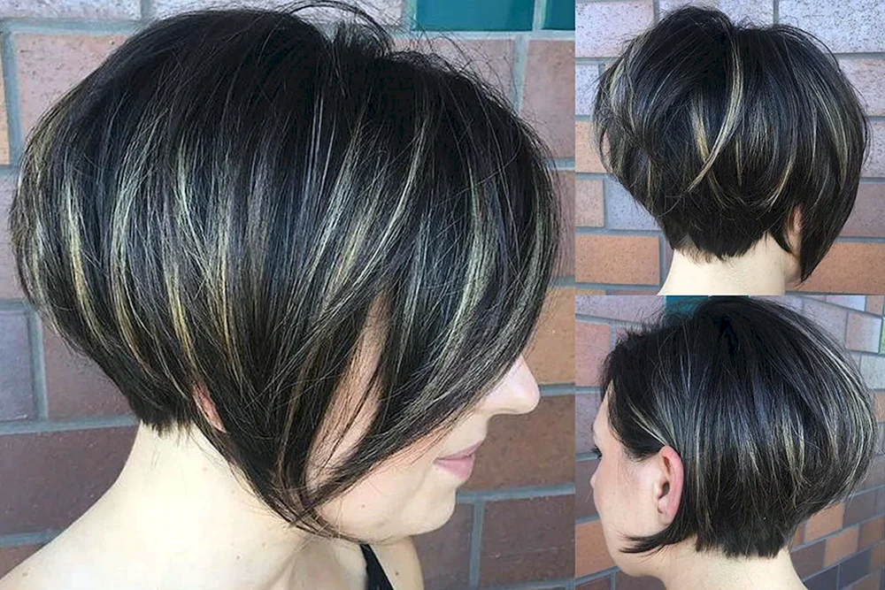 Dunkle Haare kurz