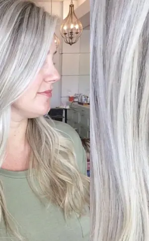 Asche getöntes Balayage