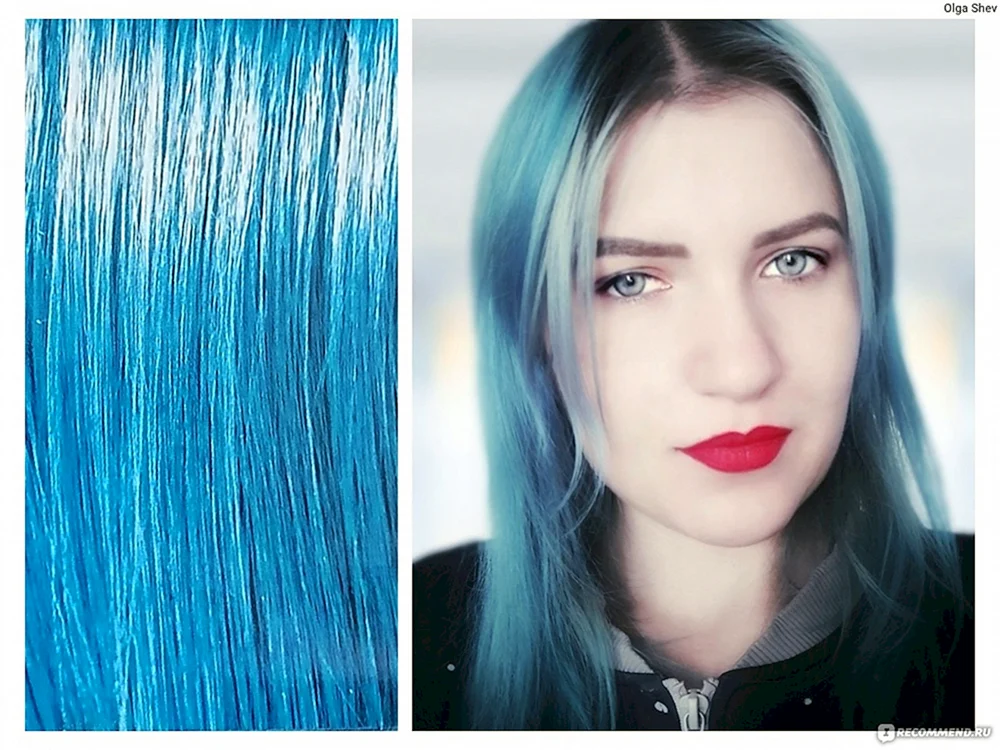 Blonde Färbung mit blauen Untertönen