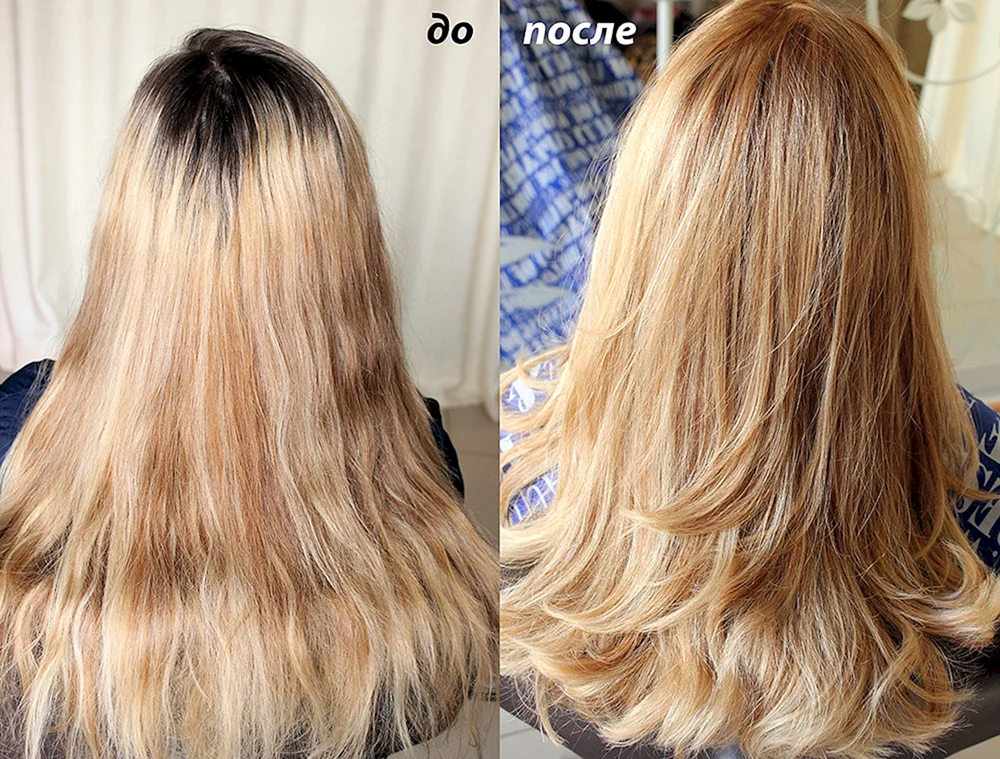 Schöne Haarfärbung nach Aufhellung