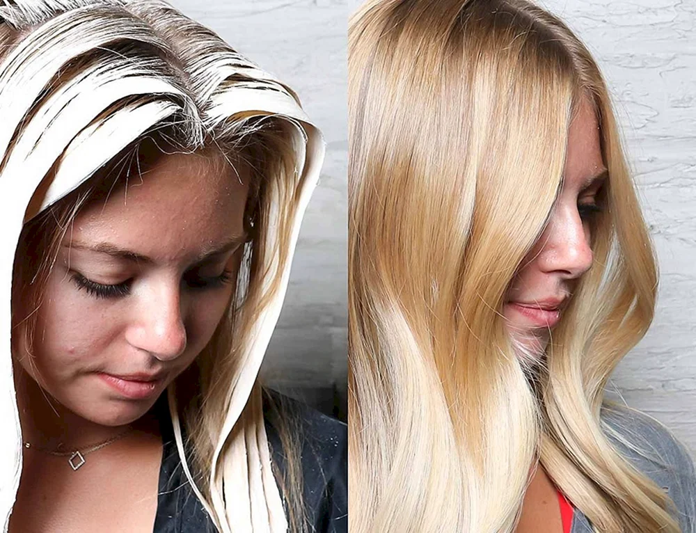 Balayage Shatush kare blonde