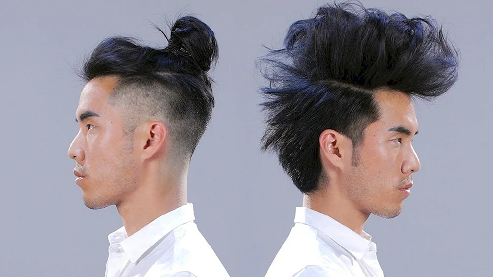 Man bun Samurai Frisur
