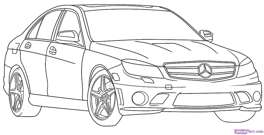 Mercedes Benz c63 AMG Ausmalen