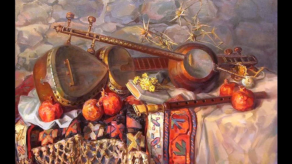 Meruzhan Khachatryan Stillleben Gemälde