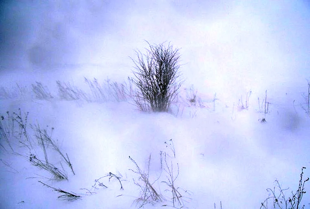 Schneesturm in Jakutsk