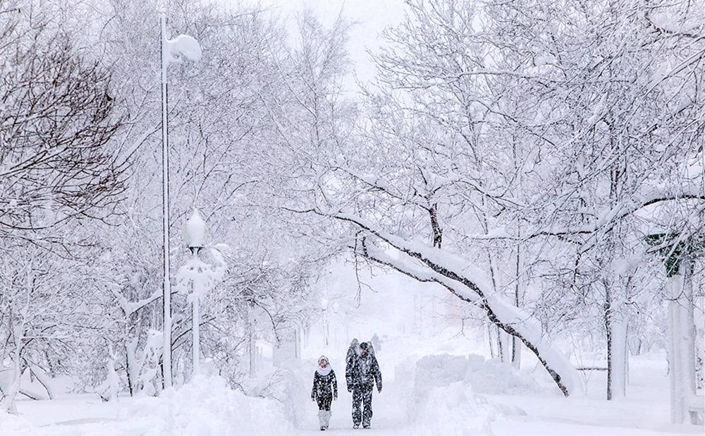 Snowstorm in Jakutsk