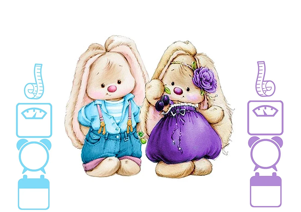 Metriken für ein Babymädchen Zwillinge