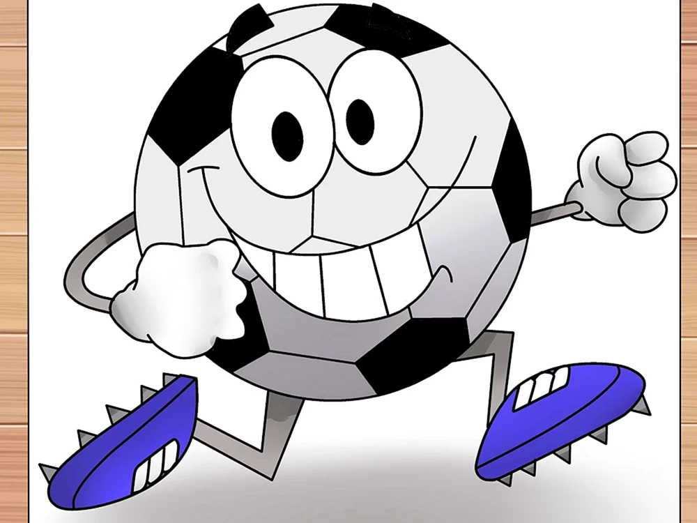 Fußball zeichnen