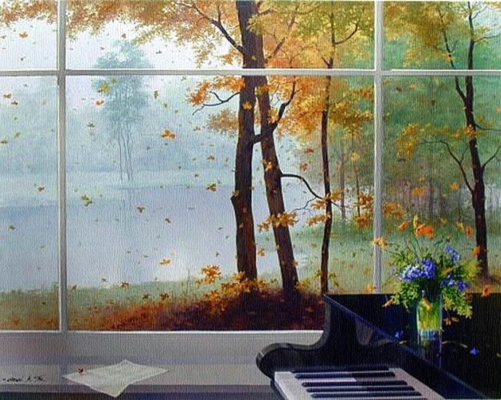 Herbst aus dem Fenster