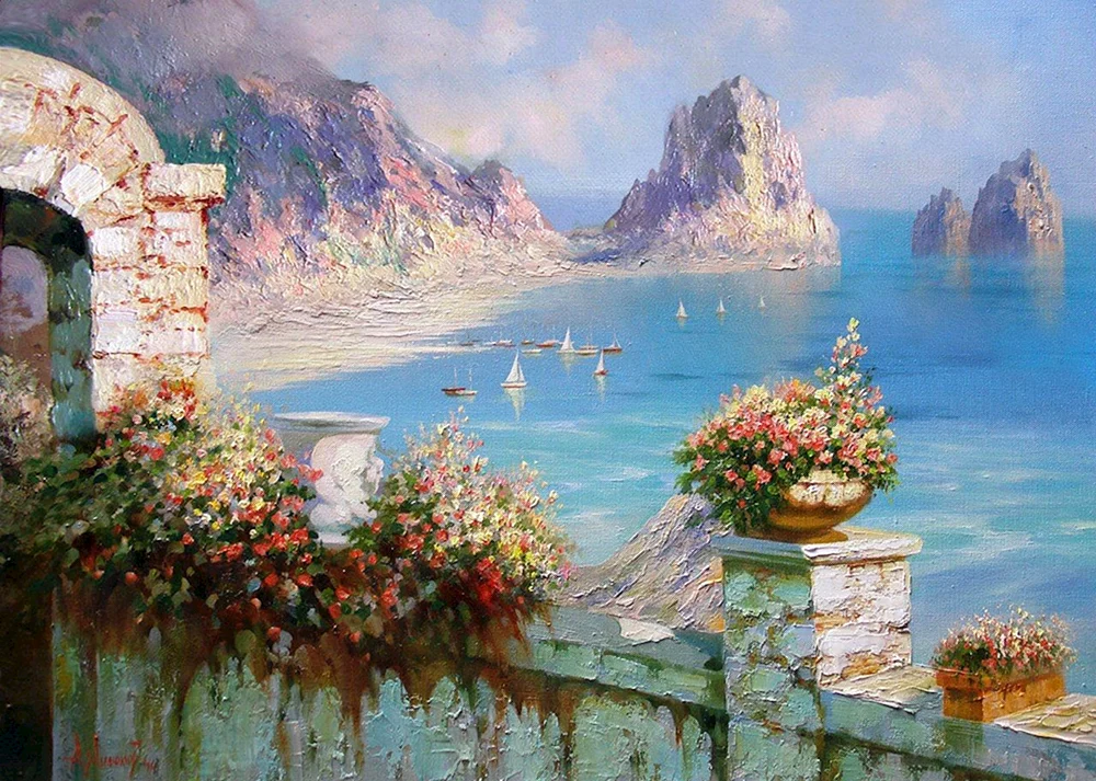 Bernardo Hay Mittelmeerlandschaft