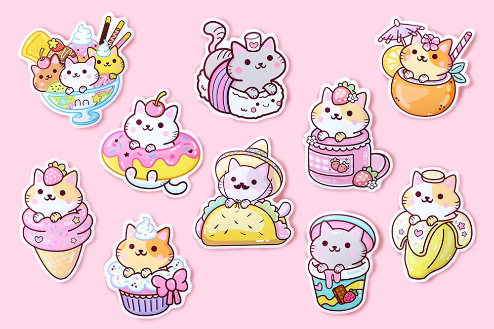 Pushin Aufkleber- Pusheen Katze