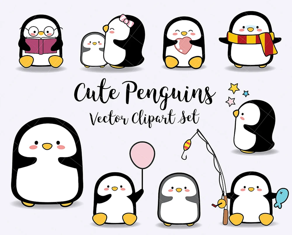 Süße Pinguin Zeichnung