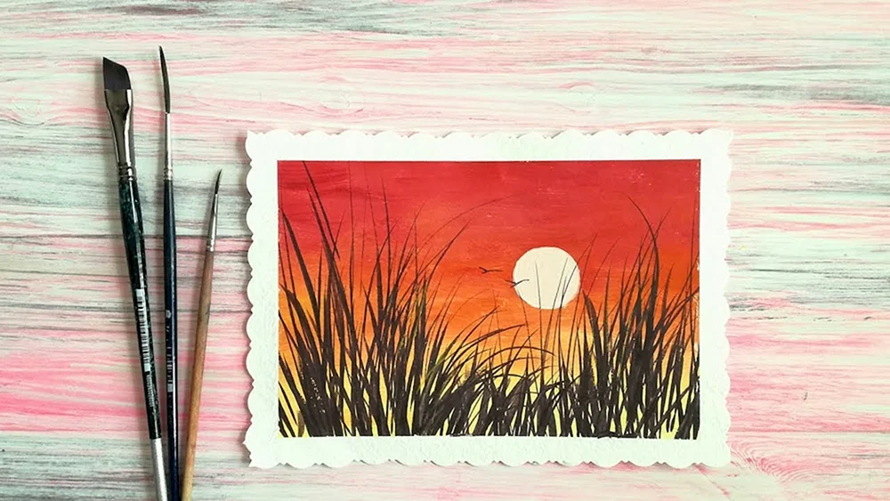 Mini-Landschaften Gouache