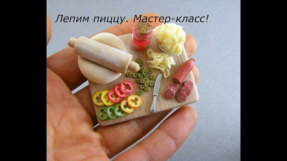 Miniatur-Essen aus Knete für Anfänger