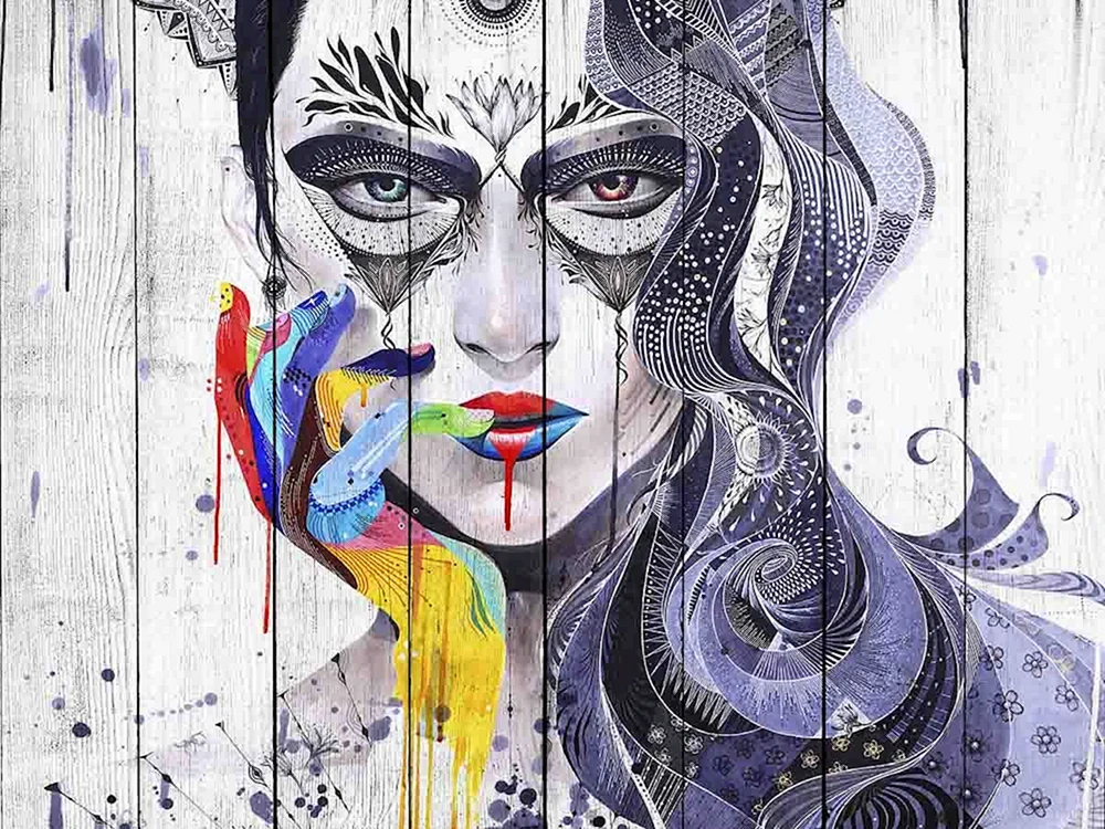 Abstract portrait of a girl