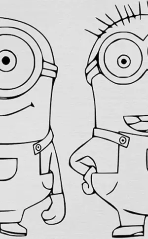 Minions zum Ausmalen für Kinder
