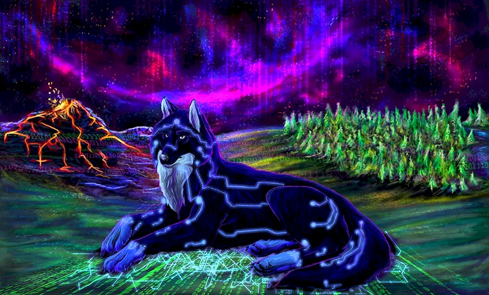 Mystische Wölfe